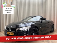 BMW 4-serie Cabrio - 420d High Executive *BLACK LINE* Leder / Stoelverw. / Navigatie Prof. / Memory / Windvange