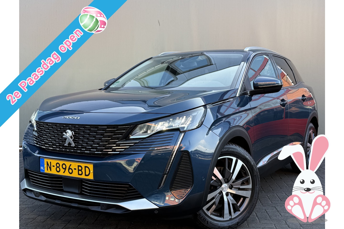 Peugeot 3008 - BWJ 2021 1.2 PureTech 131 PK Blue Lease Allure TREKHAAK | FULL LED | 360 CAMERA | HALF LED - AutoWereld.nl