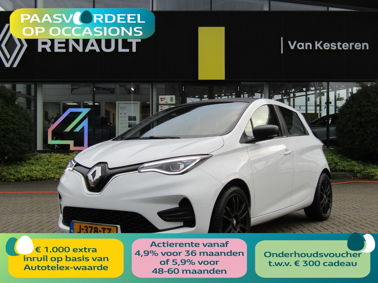 Renault Zoe - R110 52KWh / (batterijhuur) / 94% SOH / Black Edition - AutoWereld.nl