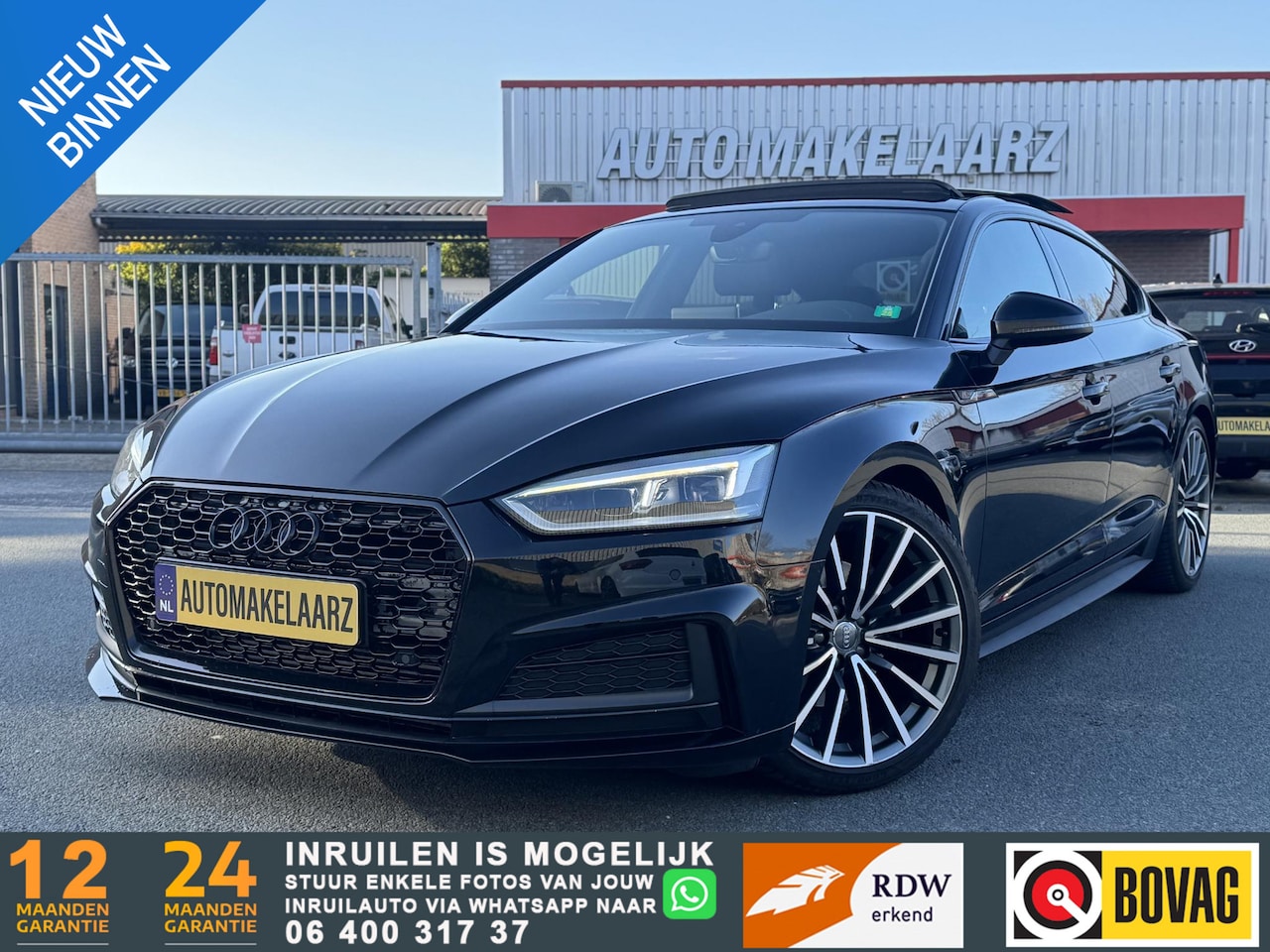 Audi A5 Sportback - 40 TFSI 190PK S-Line Black Edition Pano - AutoWereld.nl