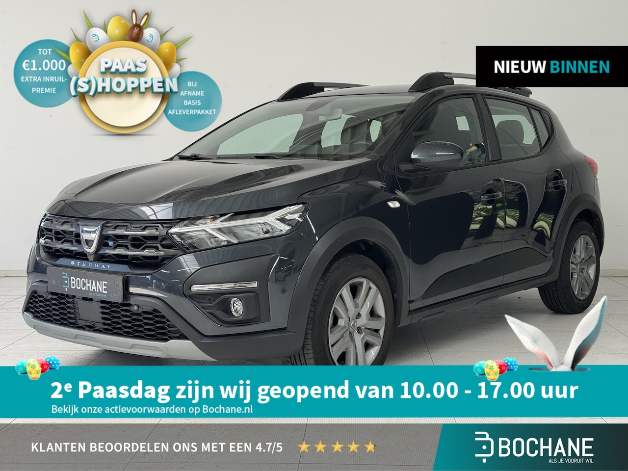 Dacia Sandero Stepway - 1.0 TCe 90 Comfort | Automaat | Trekhaak | Achteruitrijcamera | Cruise Control | Apple Car - AutoWereld.nl