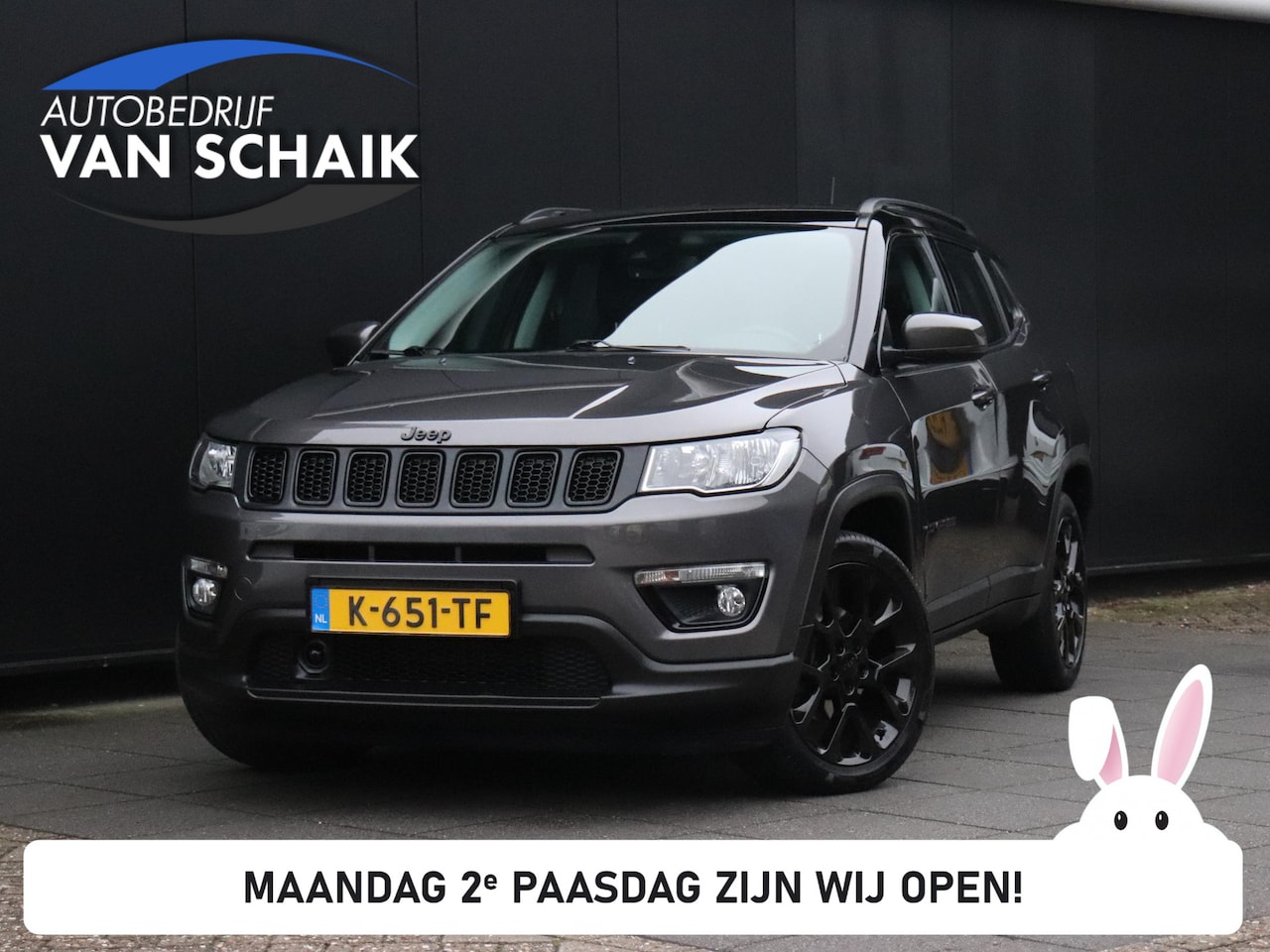 Jeep Compass - 1.3T Night Eagle | CAMERA | NAVI | CRUISE | HALF LEDER | BLUETOOTH | - AutoWereld.nl