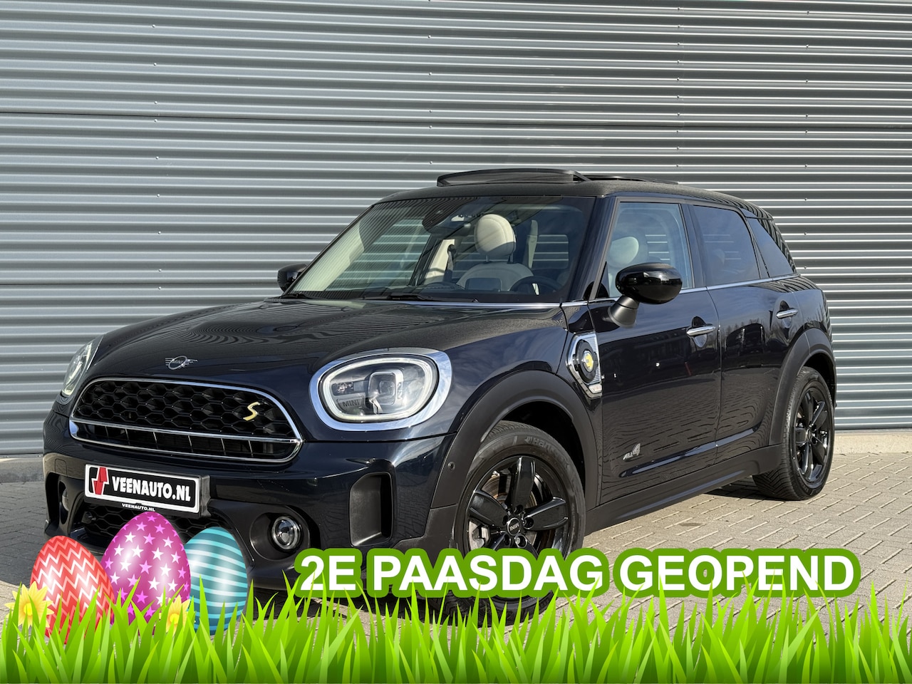 MINI Countryman - 2.0 Cooper SE ALL4 Pano/H&K/Camera/Leder 2e Paasdag geopend van 12:00 tot 16:00 uur - AutoWereld.nl