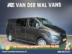 Ford Transit Custom - 2.0 TDCI 170pk L2H1 Dubbele Cabine Euro6 Airco | 6-Zits | 2x zijdeur | Apple Carplay | LED