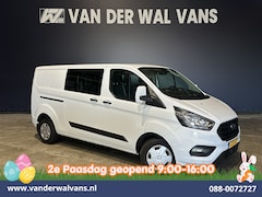 Ford Transit Custom - 2.0 TDCI 131pk L2H1 Dubbele Cabine Euro6 Airco | 6-Zits | LED | Cruisecontrol | 2800kg tre