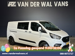 Ford Transit Custom - 2.0 TDCI 130pk L2H1 Dubbele Cabine Euro6 Airco | 6-Zits | Camera | Navigatie | LED | Apple