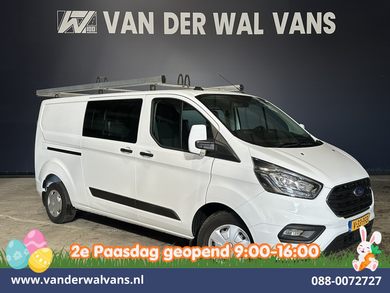 Ford Transit Custom - 2.0 TDCI 130pk L2H1 Dubbele Cabine Euro6 inrichting | Airco | 5-Zits | Imperiaal | LED | C - AutoWereld.nl