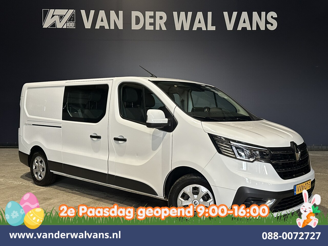 Renault Trafic - 2.0 dCi L2H1 Dubbele Cabine Euro6 Airco | 6-Zits | Apple Carplay | Cruisecontrol | Trekhaa - AutoWereld.nl