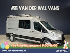 Ford Transit - 2.0 TDCI 131pk L3H2 Dubbele Cabine Euro6 Airco | 7-Zits | Imperiaal | 2500kg Trekhaak | Cr