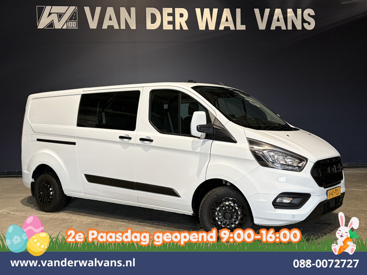 Ford Transit Custom - 2.0 TDCI 131pk L2H1 Dubbele Cabine Euro6 inrichting Airco | 6-Zits | Navigatie | LED | App - AutoWereld.nl