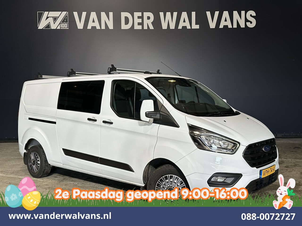 Ford Transit Custom - 2.0 TDCI 130pk L2H1 Dubbele Cabine Euro6 Airco | 6-Zits | Camera | LED | Cruisecontrol | 2 - AutoWereld.nl