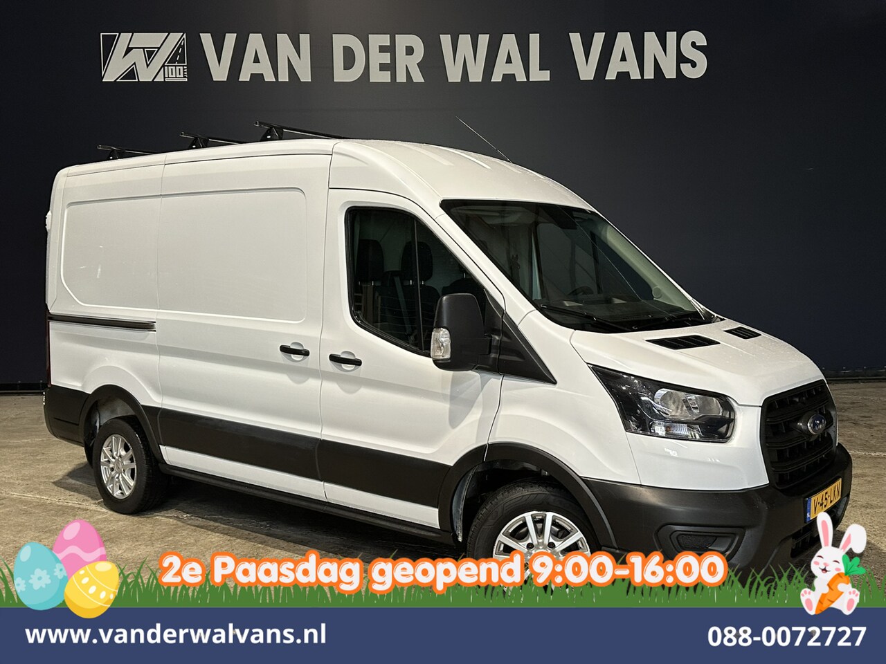 Ford Transit - 2.0 TDCI L2H2 Euro6 Airco | 2450kg Trekhaak | LM velgen | Verwarmde voorruit Dakdragers, B - AutoWereld.nl