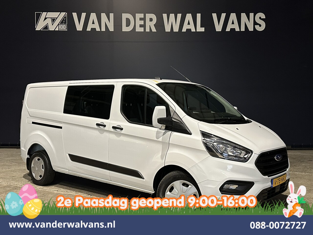 Ford Transit Custom - 2.0 TDCI 131pk L2H1 Dubbele Cabine Euro6 Airco | 6-Zits | Navigatie | LED | Apple Carplay - AutoWereld.nl