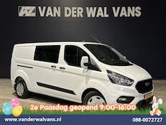 Ford Transit Custom - 2.0 TDCI 131pk L2H1 Dubbele Cabine Euro6 Airco | 6-Zits | Navigatie | LED | Apple Carplay