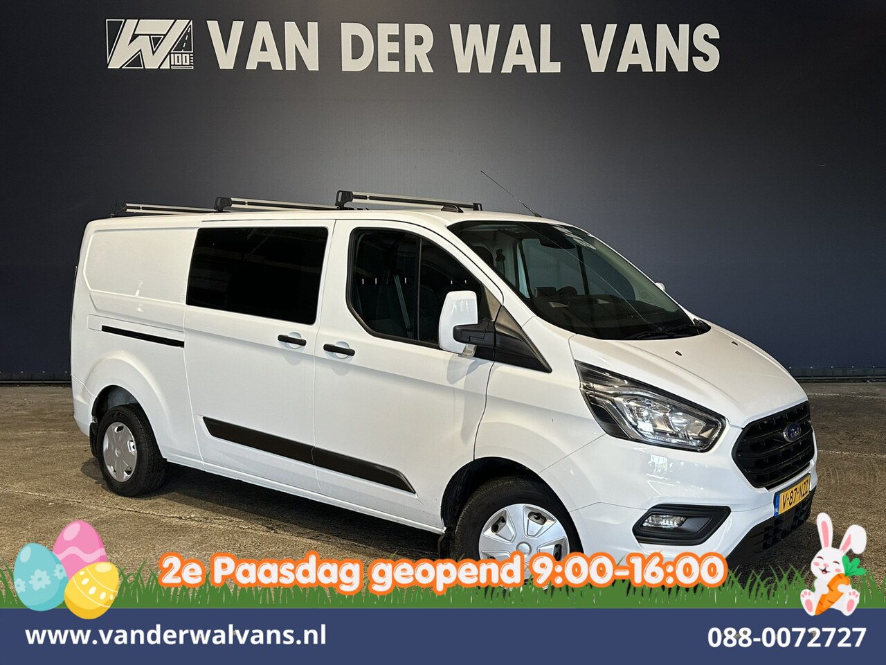 Ford Transit Custom - 2.0 TDCI 170pk L2H1 Dubbele Cabine Euro6 Airco | 6-Zits | Camera | Navigatie | LED | Apple - AutoWereld.nl