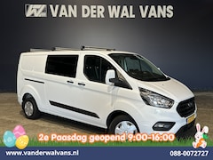 Ford Transit Custom - 2.0 TDCI 170pk L2H1 Dubbele Cabine Euro6 Airco | 6-Zits | Camera | Navigatie | LED | Apple