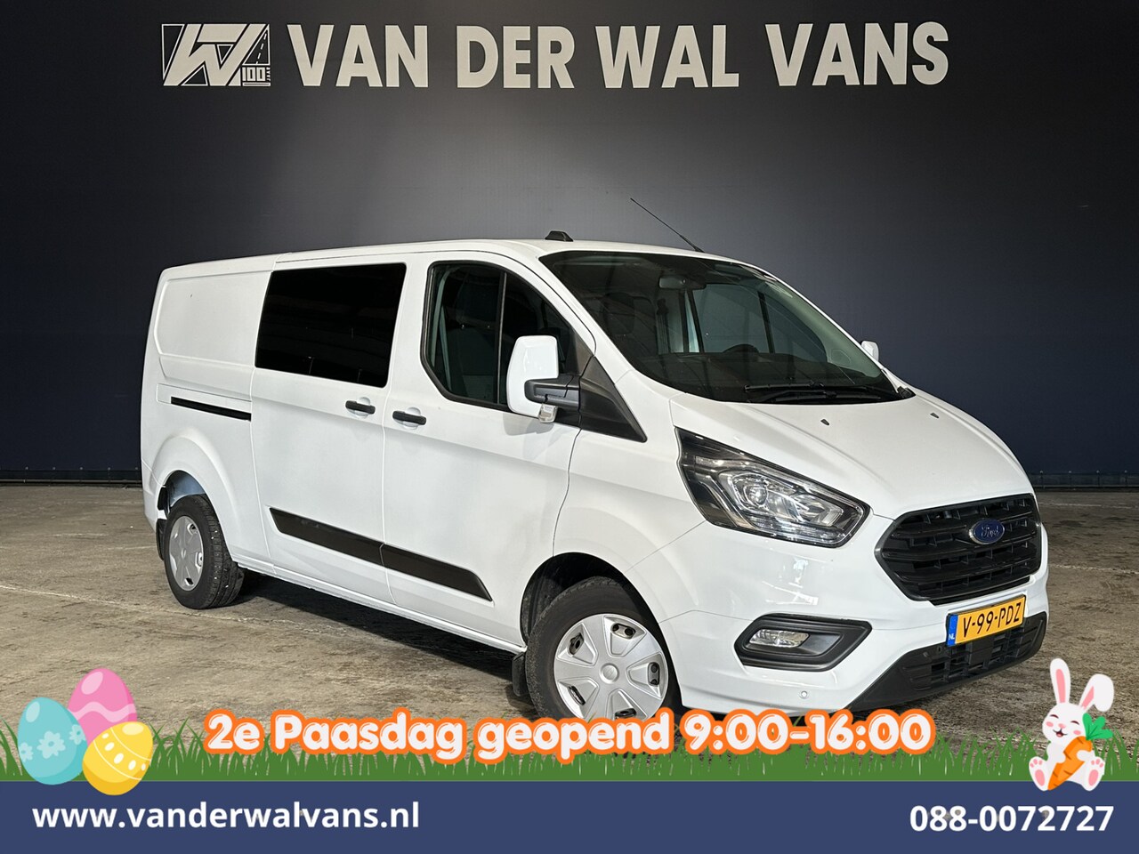 Ford Transit Custom - 2.0 TDCI 130pk L2H1 Dubbele Cabine Euro6 inrichting | Airco | 5-Zits | LED | Cruisecontrol - AutoWereld.nl
