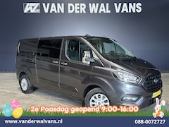 Ford Transit Custom - 2.0 TDCI 170pk L2H1 Dubbele Cabine Euro6 Airco | 5-Zits | Camera | LED | Cruisecontrol | 2