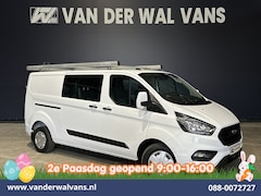 Ford Transit Custom - 2.0 TDCI 130pk L2H1 Dubbele Cabine Inrichting Euro6 Airco | 5-Zits | Imperiaal | LED | Cru