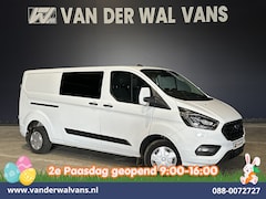 Ford Transit Custom - 2.0 TDCI 130pk L2H1 Dubbele Cabine Euro6 Airco | 6-Zits | Xenon | Camera | Navigatie | App