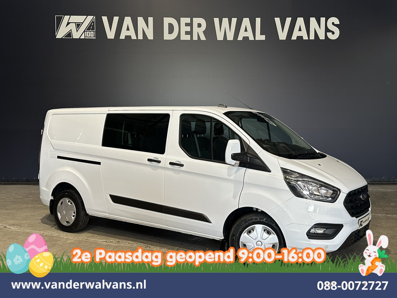 Ford Transit Custom - 2.0 TDCI 130pk Automaat L2H1 Dubbele Cabine Euro6 Airco | 6-Zits | Camera | Navigatie | LE - AutoWereld.nl