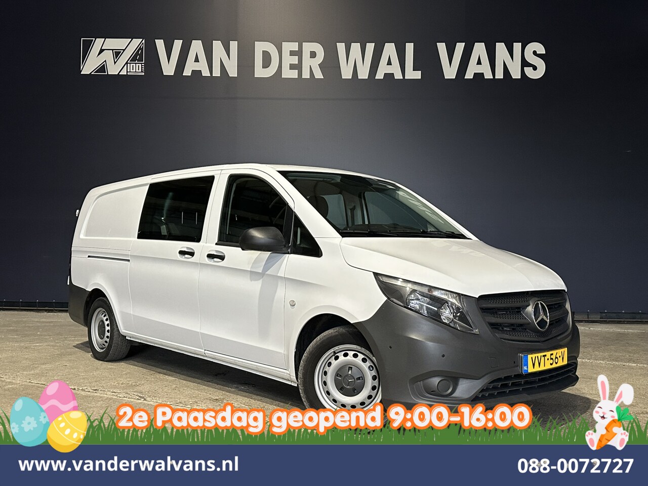 Mercedes-Benz Vito - 116 CDI 164pk Automaat L3H1 Dubbele Cabine inrichting Euro6 Airco | 5-Zits | Camera | Appl - AutoWereld.nl