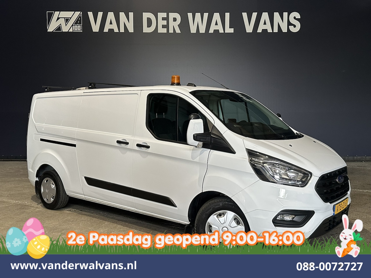 Ford Transit Custom - 2.0 TDCI 130pk L2H1 Inrichting Euro6 Airco | 2800kg Trekhaak | Omvormer | Camera | Apple C - AutoWereld.nl