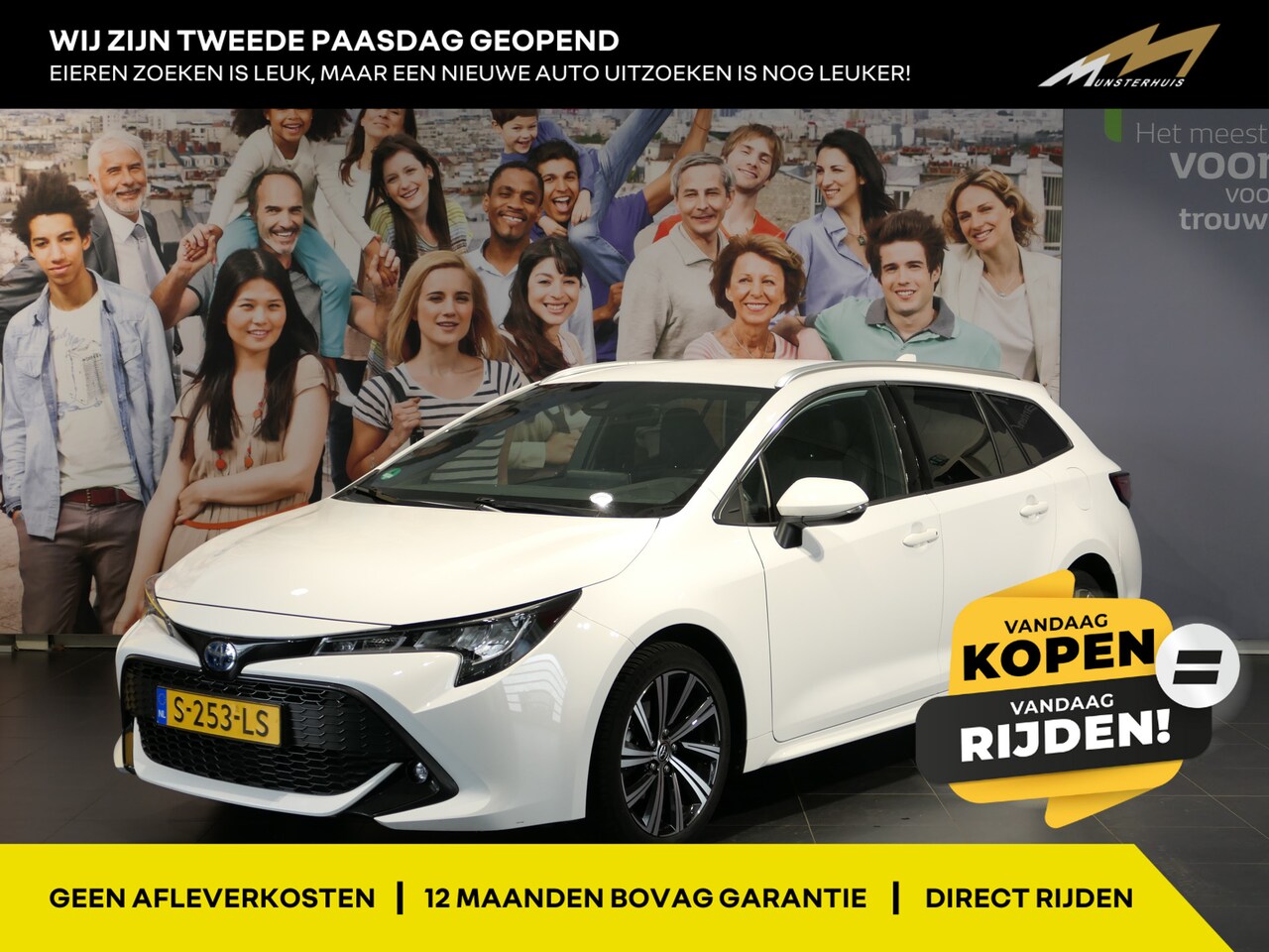 Toyota Corolla Touring Sports - 1.8 Hybrid Dynamic - Occasion Lease vanaf €474 p/m - - Dakrails - navi - cruise - bluetoot - AutoWereld.nl