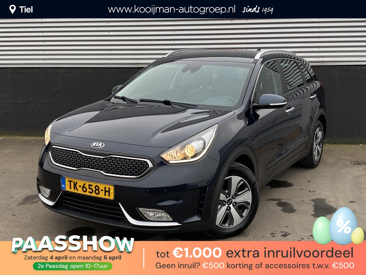 Kia Niro - 1.6 GDi Hybrid DynamicLine NL-auto, boekjes compleet, parkeersensoren, cruise control, nav - AutoWereld.nl