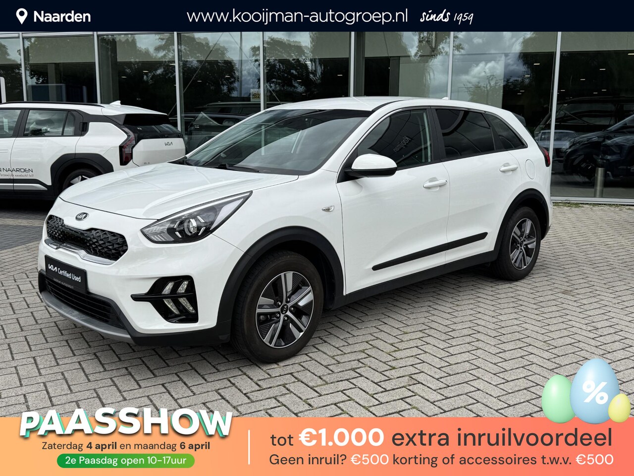 Kia Niro - 1.6 GDi Hybrid ComfortLine Cruise control, achteruitrij camera, navigatie Apple CarPlay/An - AutoWereld.nl