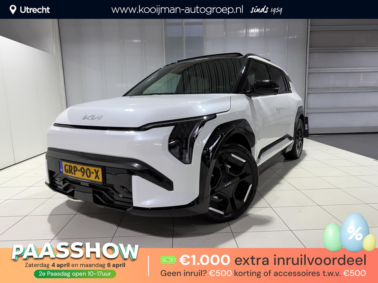 Kia EV3 - GT-PlusLine 81.4 kWh Auto vol luxe! Schuif-/kanteldak, V2L, 360° camera, stoelverwarming, - AutoWereld.nl