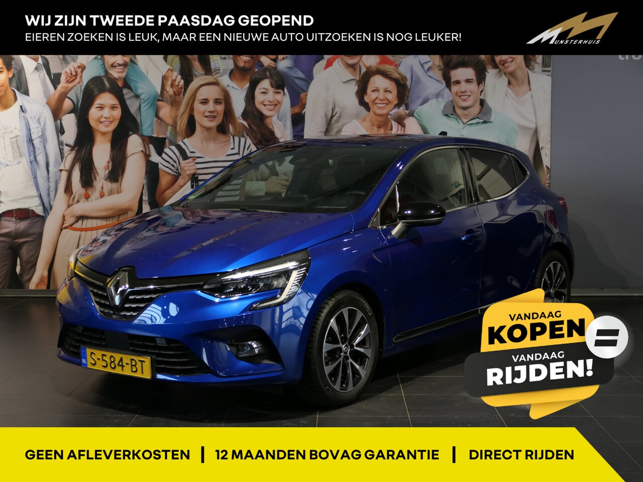 Renault Clio - 1.0 TCe 90 Techno - Occasion Lease vanaf €354 p/m - Dealer onderhouden - Dodehoek - Adapti - AutoWereld.nl
