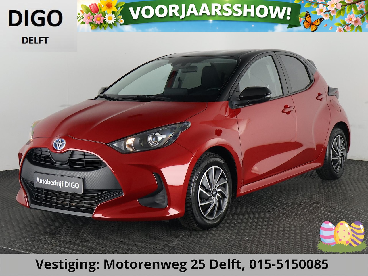 Toyota Yaris - 1.5 Hybrid Bi-Tone GARANTIE TOT 12-2032! . NAVIGATIE . ACHTERUITRIJ CAMERA .  ADAPTIEVE CR - AutoWereld.nl