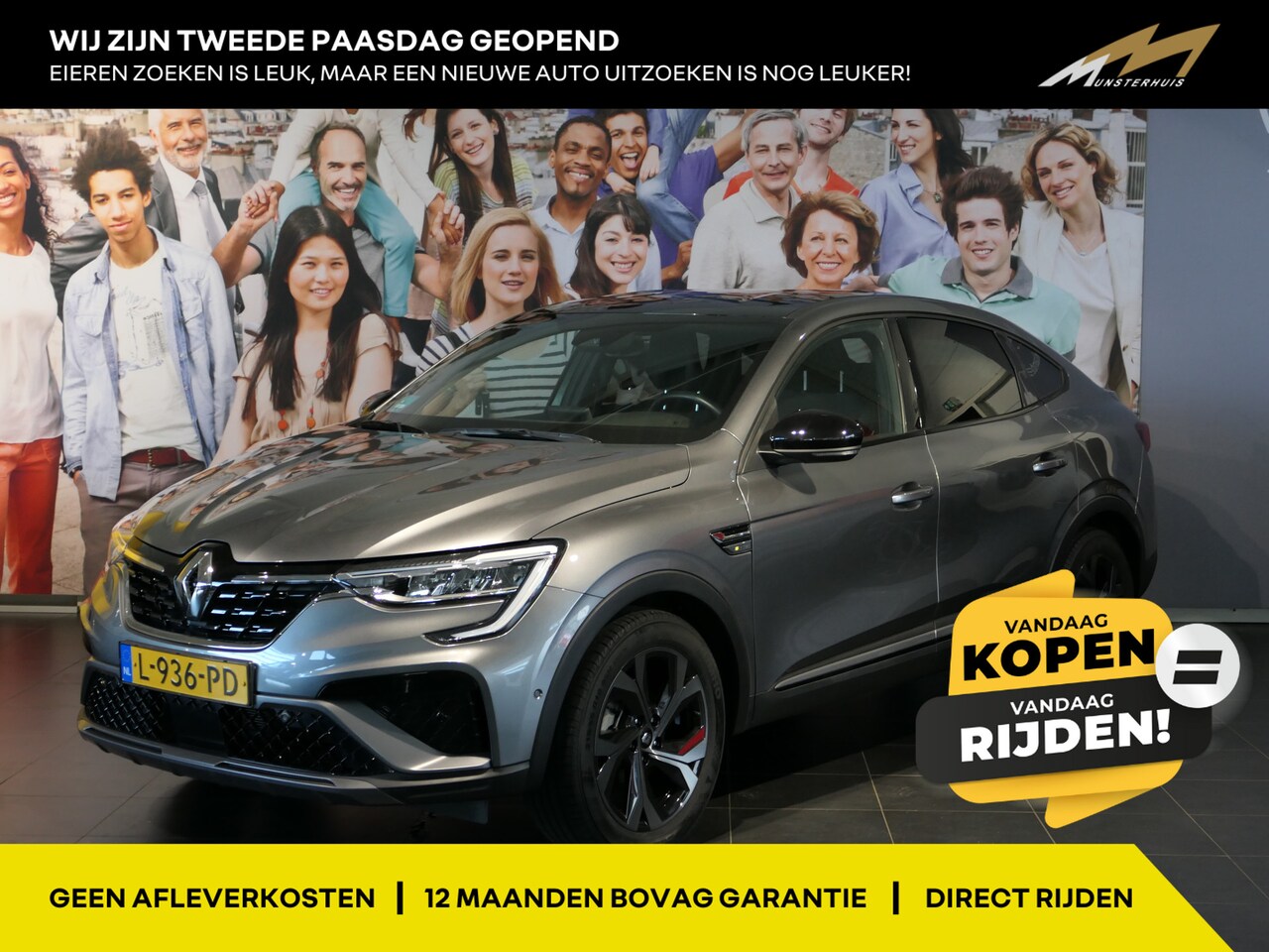 Renault Arkana - 1.6 E-Tech Hybrid 145 R.S. Line - Occasion Lease vanaf €694 p/m - DEALER ONDERHOUDEN! - Tr - AutoWereld.nl