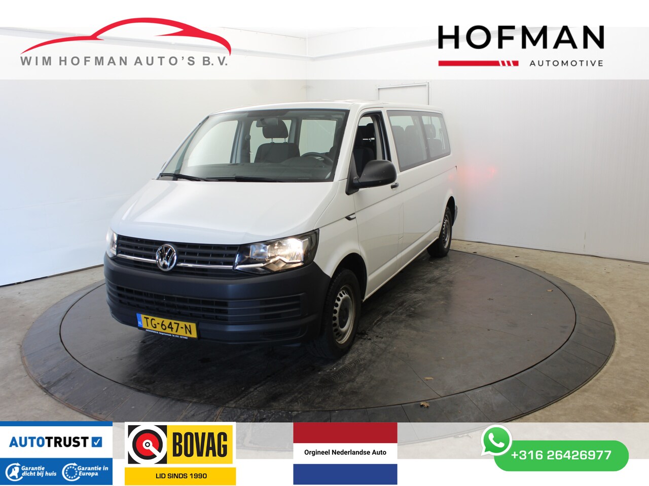 Volkswagen Transporter Kombi - 2.0 TDI L2H1 9 Pers 2+2+2+3 BPM Vrij excl btw - AutoWereld.nl