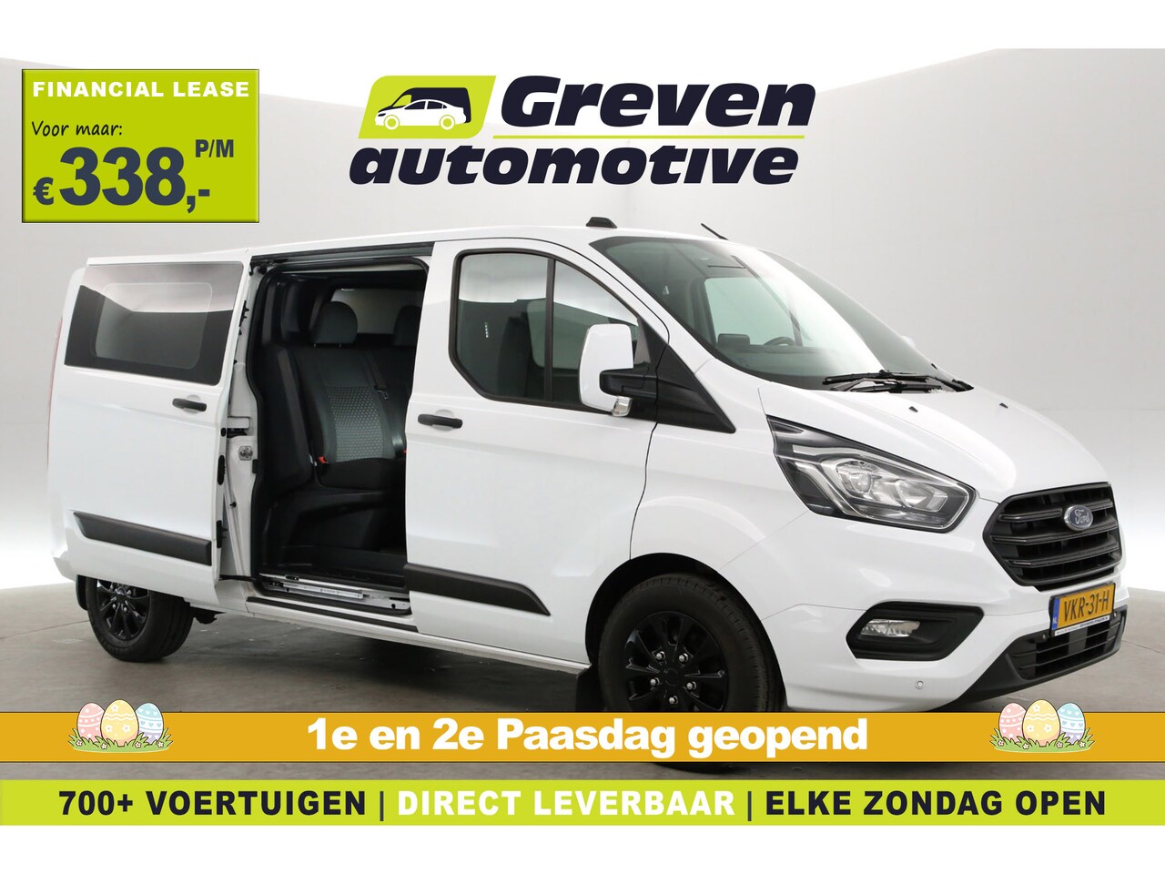 Ford Transit Custom - 2.0 TDCI L2H1 | DC | Aut. | Airco | Cruise | Camera | 2xSchuifdeur | Carplay | Navi | Trek - AutoWereld.nl