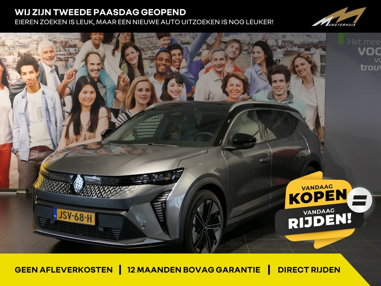Renault Scenic E-Tech - EV87 long range techno - Occasion Lease vanaf €689 p/m - NIEUW! - Camera - Adaptieve Cruis - AutoWereld.nl