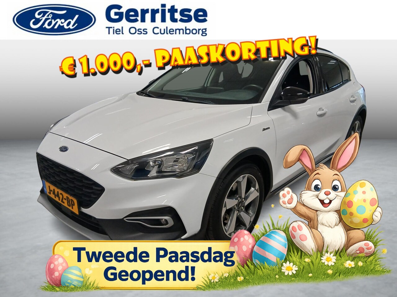 Ford Focus - 1.0 EcoBoost 125PK Active Business * Winter Pack * Afn. Trekhaak * Zwart dak * Dakreling * - AutoWereld.nl