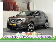 Nissan Qashqai - 1.2 TEKNA NAVIGATIE LEDER CRUISE CONTROL 360 CAMERA PANORAMADAK RIJSTROOKSENSOREN DODEHOEK