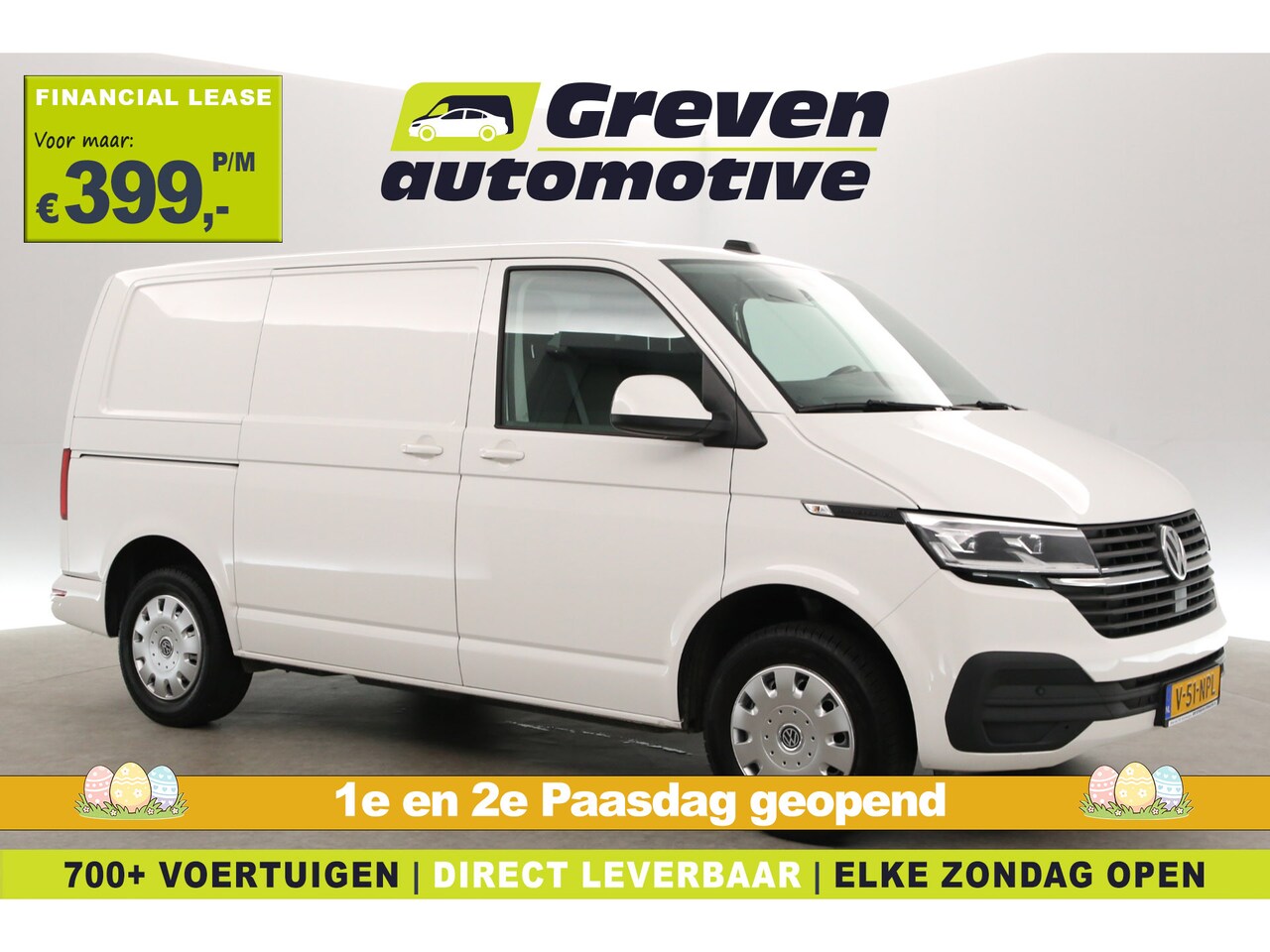 Volkswagen Transporter - 2.0 TDI 150PK L1H1 | Aut. | Airco | Adap. Cruise | 3 Zits | Carplay | Navi | Stoelverw. | - AutoWereld.nl