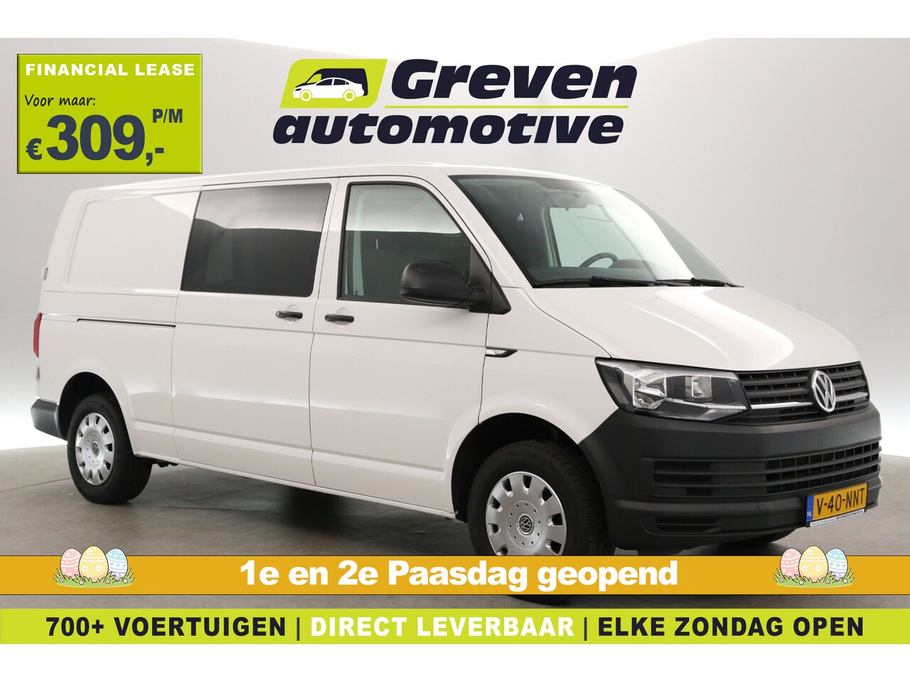 Volkswagen Transporter - 2.0 TDI L2H1 | 150PK | Aut. | Airco | Cruise | 3 Zits | Trekhaak | Parkeersens. | Stoelver - AutoWereld.nl