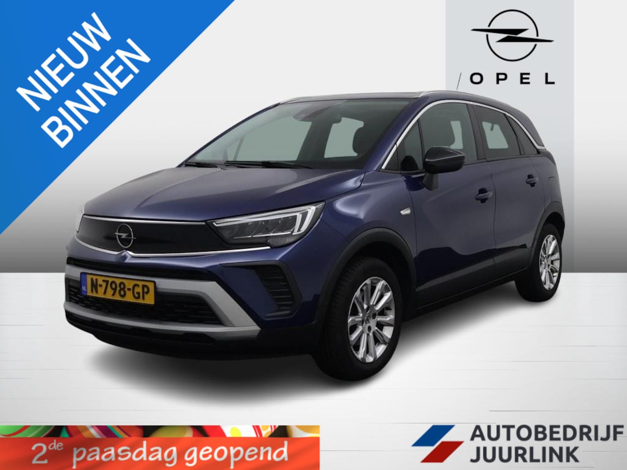 Opel Crossland - 1.2 Turbo Elegance Pano/Nav/Agr/Led/Winterpakket/ Ecc/Cruise/Dab/El.Pakket - AutoWereld.nl