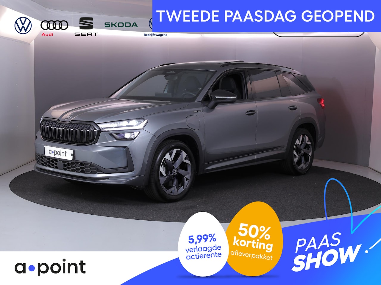 Skoda Kodiaq - 1.5 TSI PHEV Sportline Business 204 pk Automaat (DSG) | Verlengde garantie | Navigatie | P - AutoWereld.nl