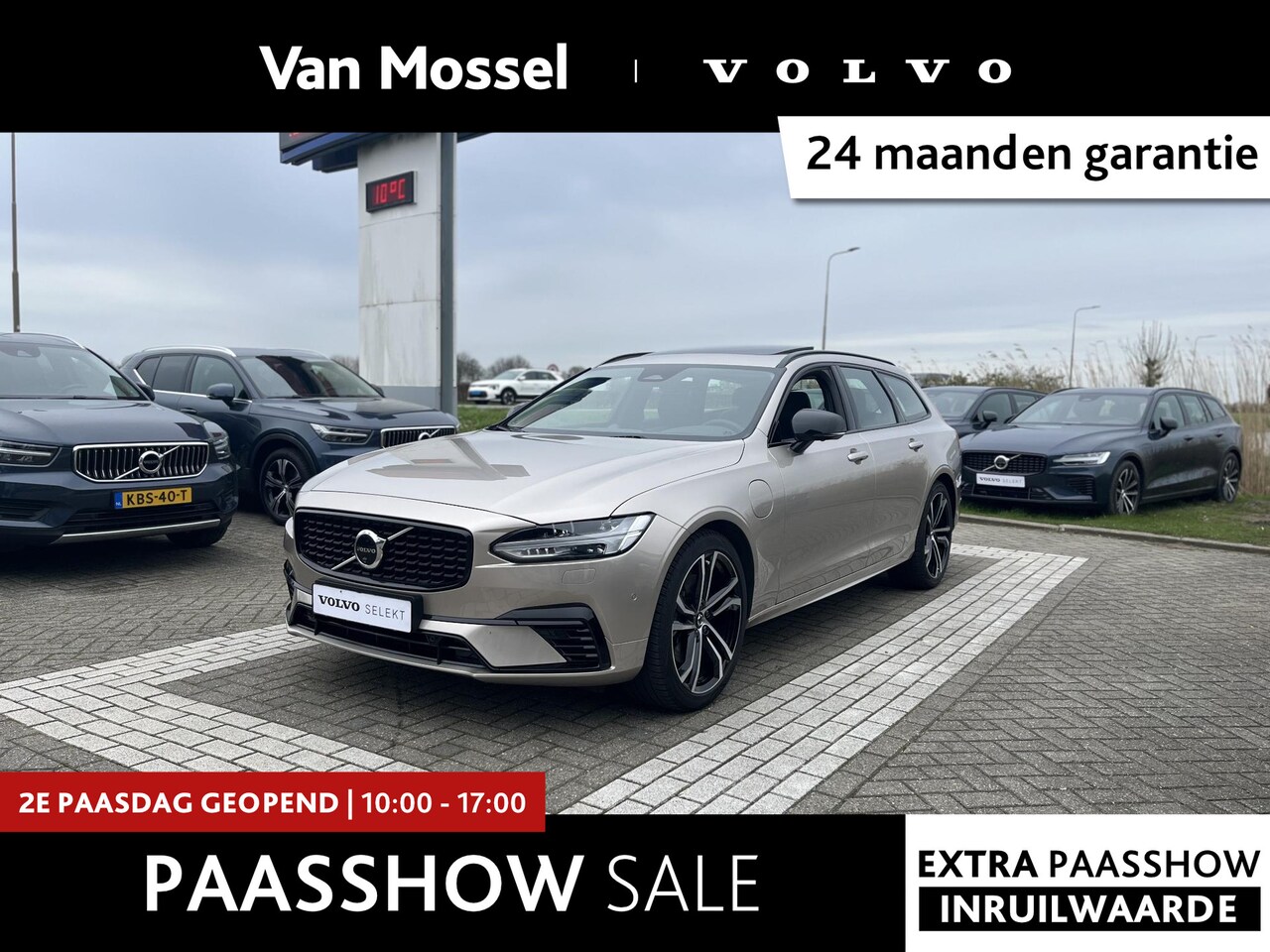 Volvo V90 - T8 Plug-in hybrid AWD Ultra Dark | Panoramadak | 360 Graden Camera | Trekhaak | Bowers & W - AutoWereld.nl
