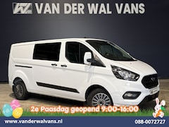 Ford Transit Custom - 2.0 TDCI 130pk L2H1 Dubbele Cabine Euro6 Airco | 6-Zits | LED | Cruisecontrol | Trekhaak P