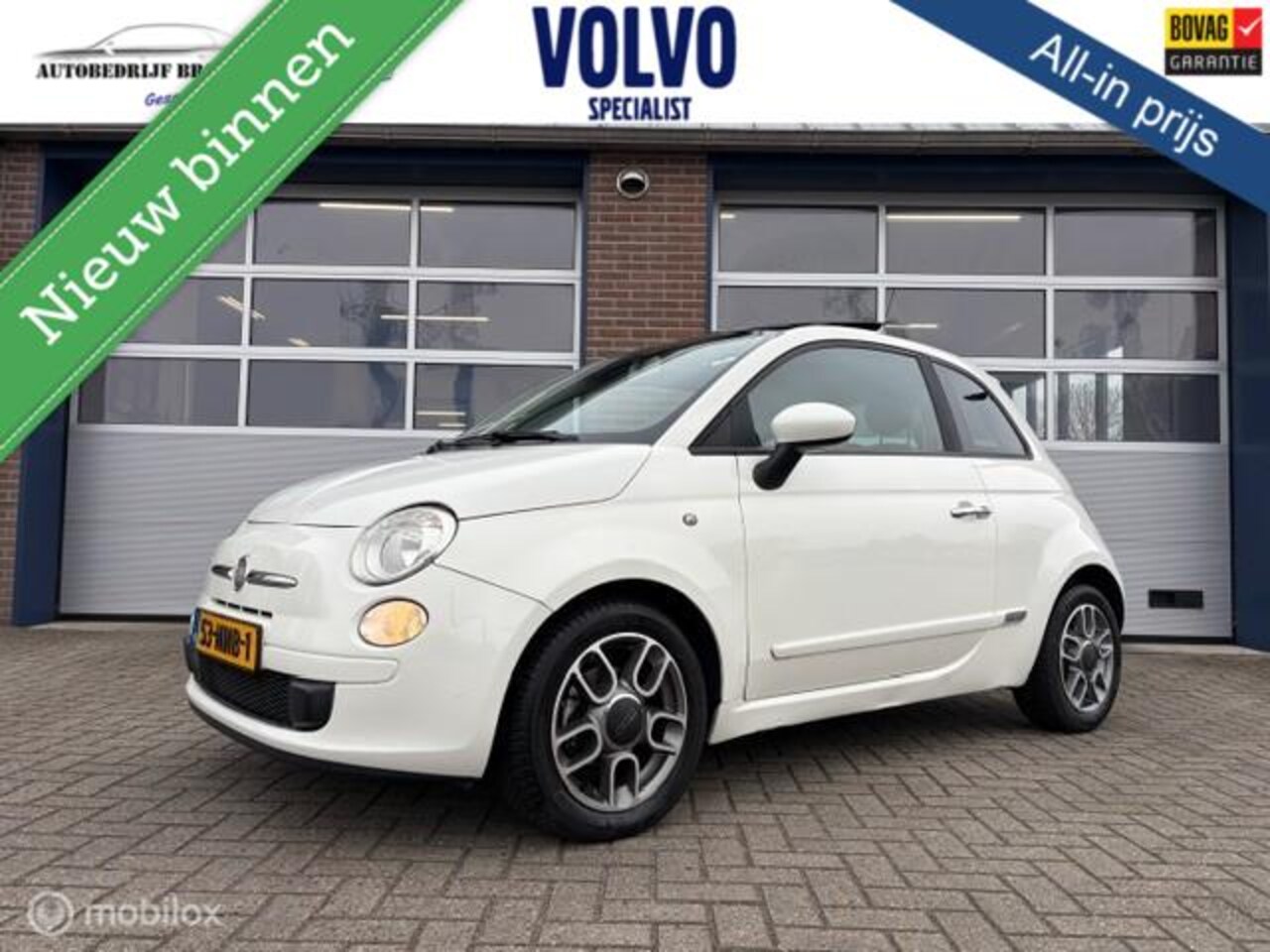 Fiat 500 - 1.2 AUTOMAAT LOUNGE | SCHUIFDAK | AIRCO | TELEFOON | ALLSEASON - AutoWereld.nl