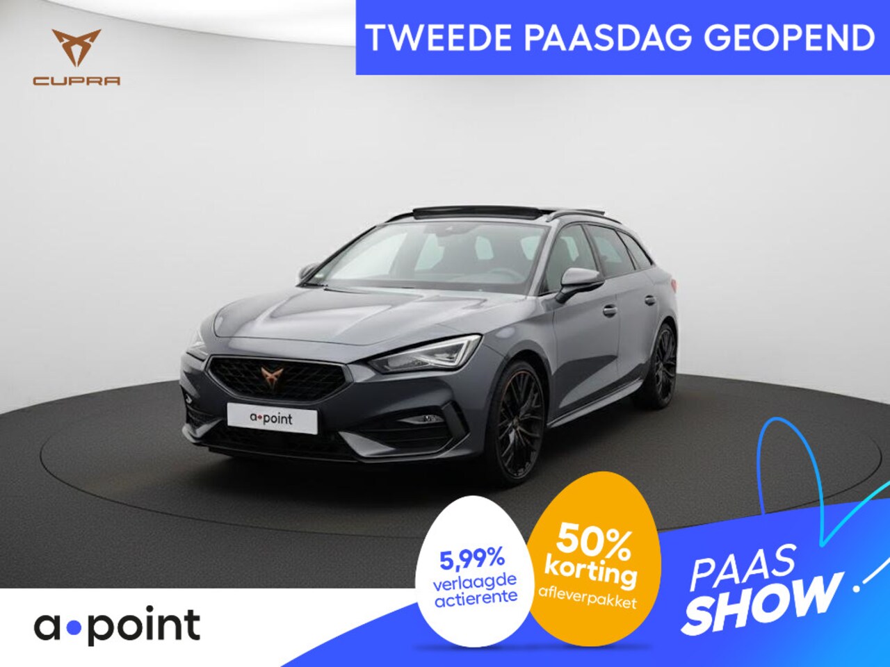 CUPRA Leon Sportstourer - 1.4 e-Hybrid VZ Performance 245PK | SOH 95%| Panorama dak | Kuipstoelen | Memory | Apple c - AutoWereld.nl
