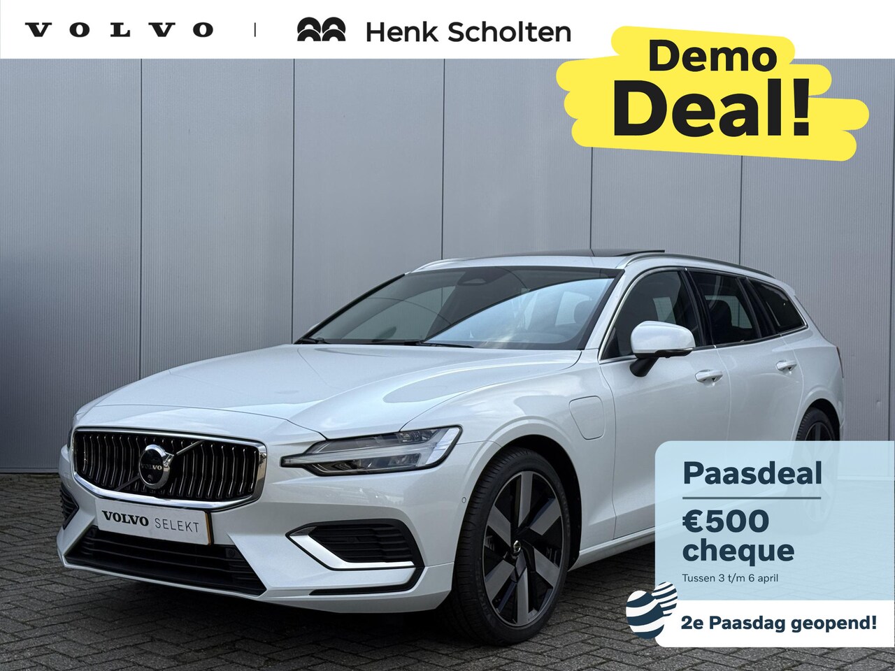 Volvo V60 - T6 Plug-in hybrid AWD Plus Bright | Panoramadak | Verwarmbare voorstoelen, achterbank en s - AutoWereld.nl