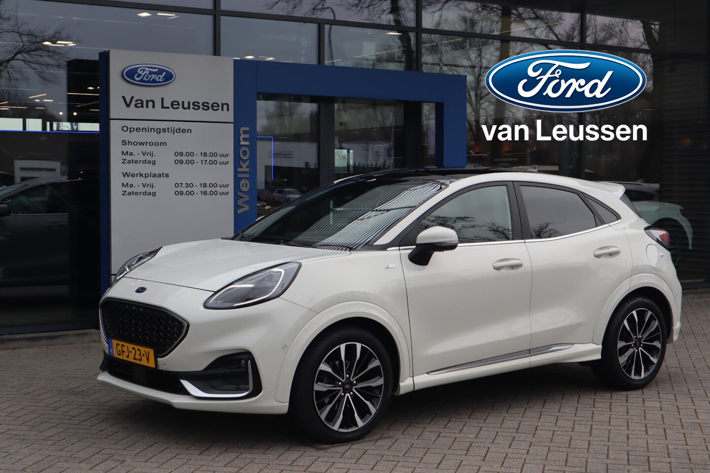 Ford Puma - 125PK HYBRID VIGNALE AUTOMAAT TREKHAAK LEDER STUUR/STOELVERWARMING SCHUIFDAK APPLE/ANDROID - AutoWereld.nl