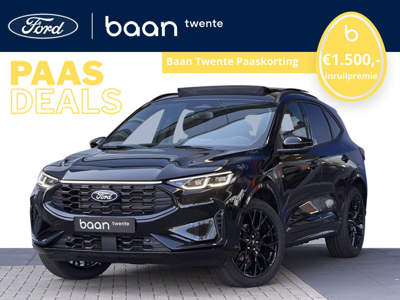 Ford Kuga - 2.5 PHEV ST-Line X | Black Package | Matrix LED | Panorama dak | Trekhaak wegkl. | Agate B - AutoWereld.nl
